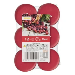 Coolmax Geurwaxinelichten - cranberry - set van 12- Geurkaarsen|Geurkaarsen