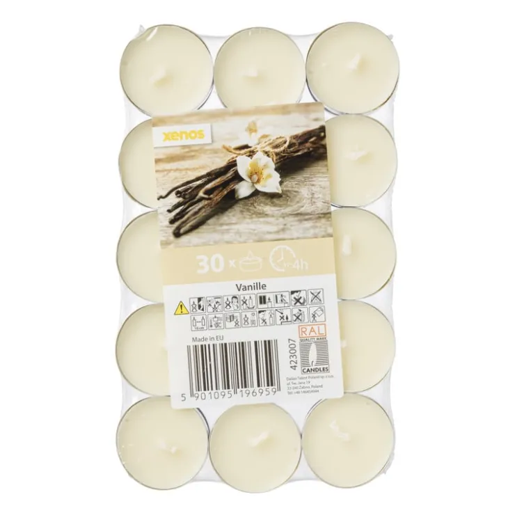 Coolmax Geurwaxinelichten - vanille - set van 30- Geurkaarsen|Geurkaarsen
