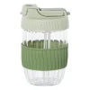 Xenos Glazen to-go beker - groen - 350 ml- Drinkflessen