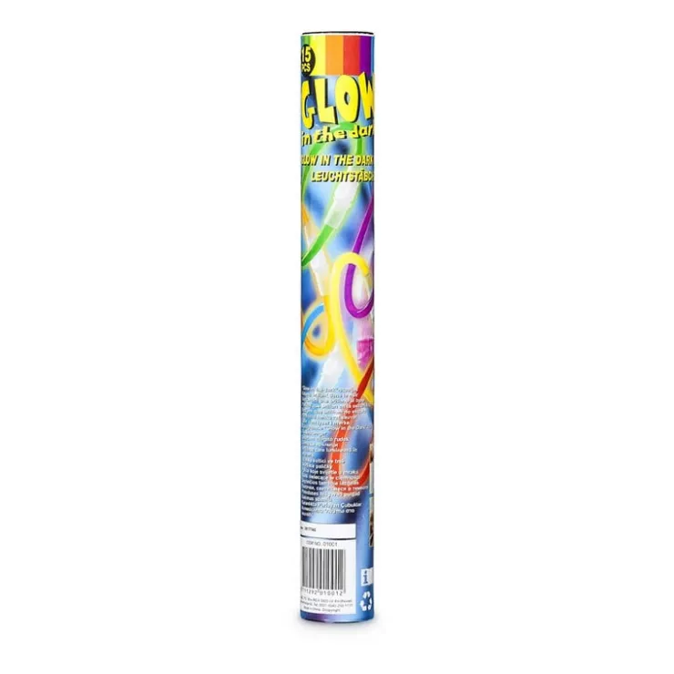 Xenos Glow in the dark sticks - koker - 15 stuks- Verkleedaccessoires