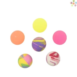 Xenos Glow in the dark stuiterbal - set van 6 - diverse varianten- Spellen|Buitenspeelgoed