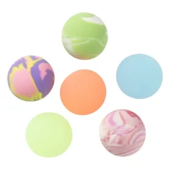 Xenos Glow in the dark stuiterbal - set van 6 - diverse varianten- Spellen|Buitenspeelgoed