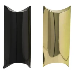 Xenos Gondeldoosjes - zwart/goud - set van 2- Kerst Inpakken