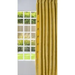 Xenos Gordijn chenille - geel - 140x250 cm- Rolgordijnen