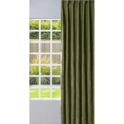 Xenos Gordijn chenille - groen - 140x250 cm- Rolgordijnen