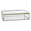 Xenos Gouden box - rechthoekig - 23x14x5,5 cm- Kerstcadeaus