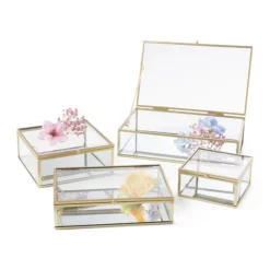 Xenos Gouden box klein - vierkant - 10x10x5 cm- Sieraden Opbergen