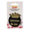 Xenos Groom to be button - zwart/goudkleurig - set van 6- Bruiloft