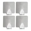 Xenos Haakjes vierkant - set van 4- Badkamer Accessoires|Keukengerei