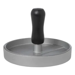 Xenos Hamburger pers - zilverkleurig - aluminium - ø9.5x12 cm- Barbecue|Keukengerei