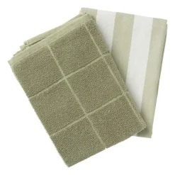 Xenos Handdoek - groen - 50x50 cm- Thee- En Keukendoeken