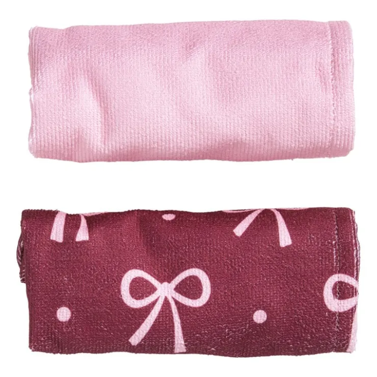 Xenos Handdoek tulband - strikjes - set van 2- Badkamer Accessoires|Kerstcadeaus