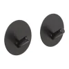 Xenos Handdoekhaken - zwart - set van 2- Badkamer Accessoires