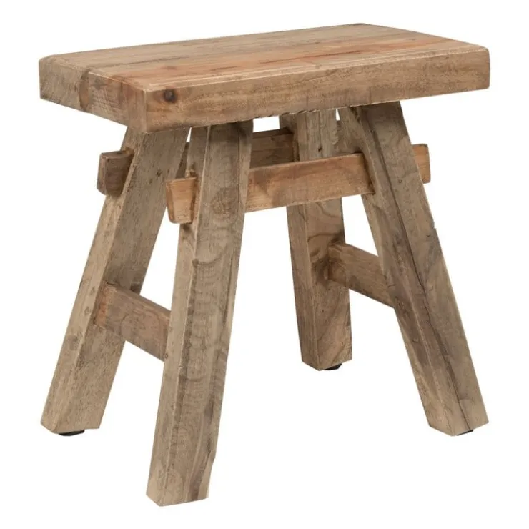 Xenos Handmade krukje Ubud - recycle hout - 45x27x45 cm- Krukjes