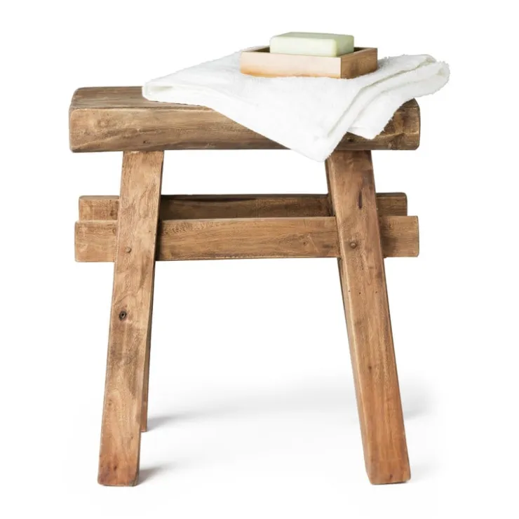 Xenos Handmade krukje Ubud - recycle hout - 45x27x45 cm- Krukjes