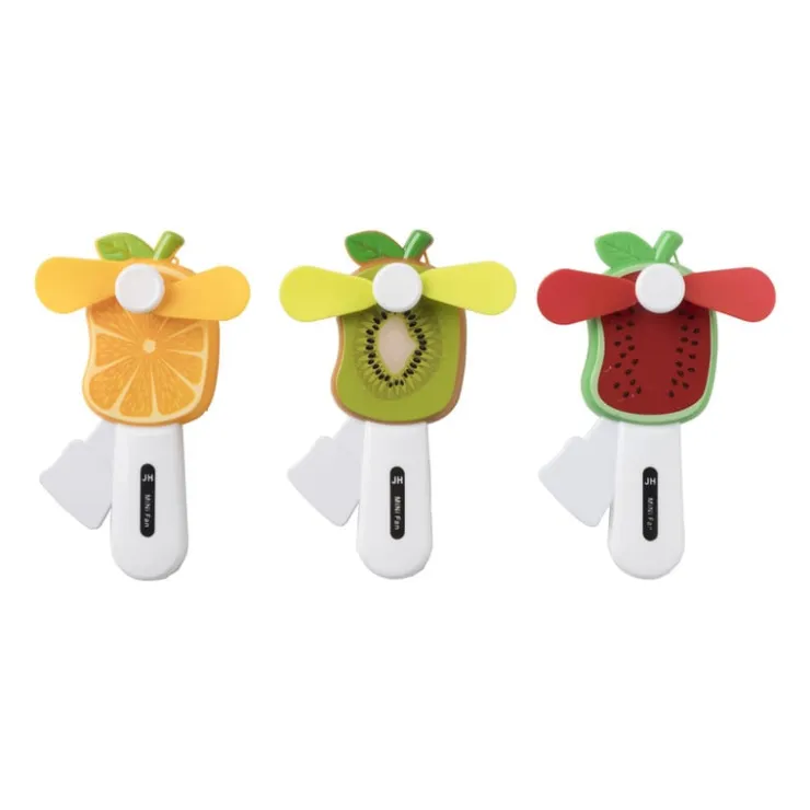 Xenos Handventilator kiwi - kunststof - 13.5x7 cm- Strandaccessoires|Ventilatoren