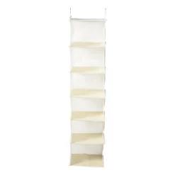 Xenos Hang organiser met 6 vakken - wit - 125x30x30 cm- Opbergsystemen|Schoenenrek