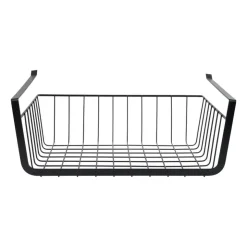 Xenos Hangmand voor onder plank - zwart - 36x25x13 cm- Opbergbakken