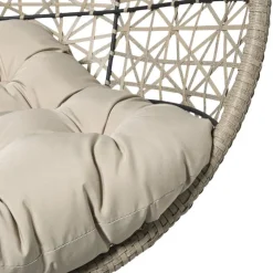 Xenos Hangstoel Hawaii met beige kussens - bruin - 196 cm- Hangstoelen