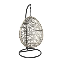 Xenos Hangstoel Hawaii met beige kussens - bruin - 196 cm- Hangstoelen