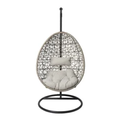 Xenos Hangstoel Hawaii met grjize kussens - bruin - 196 cm- Hangstoelen