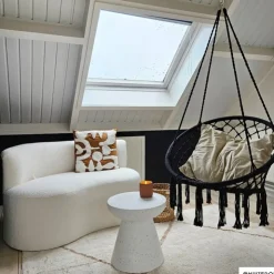 Xenos Hangstoel Knoet - zwart - ø80x100 cm- Hangstoelen