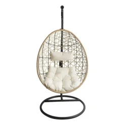 Xenos Hangstoel swing met standaard - naturel - ø104x200 cm- Hangstoelen