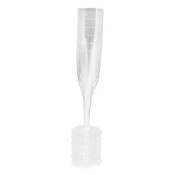 Xenos Herbruikbare champagne glazen - set van 6- Wegwerpservies|Champagneglazen