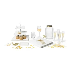 Xenos Herbruikbare champagne glazen - set van 6- Wegwerpservies|Champagneglazen