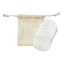 Xenos Herbruikbare wattenschijfjes - 6 stuks - ø8 cm- Badkamer Accessoires