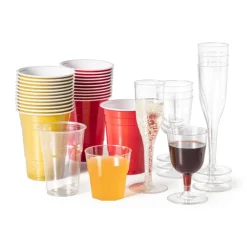 Xenos Herbruikbare wijnglazen - 6 stuks - 160 ml- Wegwerpservies|Wijnglazen