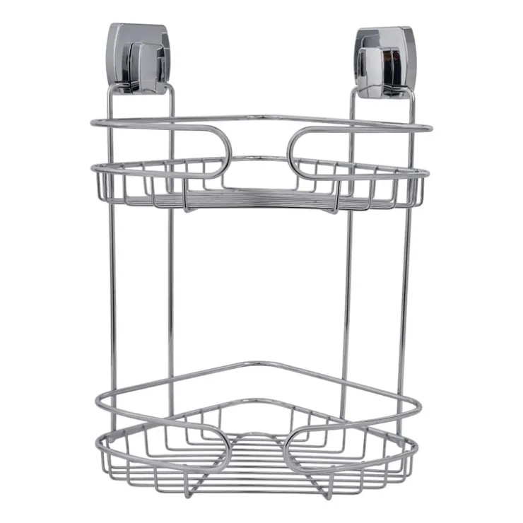 Xenos Hoekrek dubbel easy lock - 21x21x34 cm- Doucherekjes