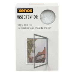 Xenos Hordoek voor kozijn - wit - 100x100 cm- Hordoeken