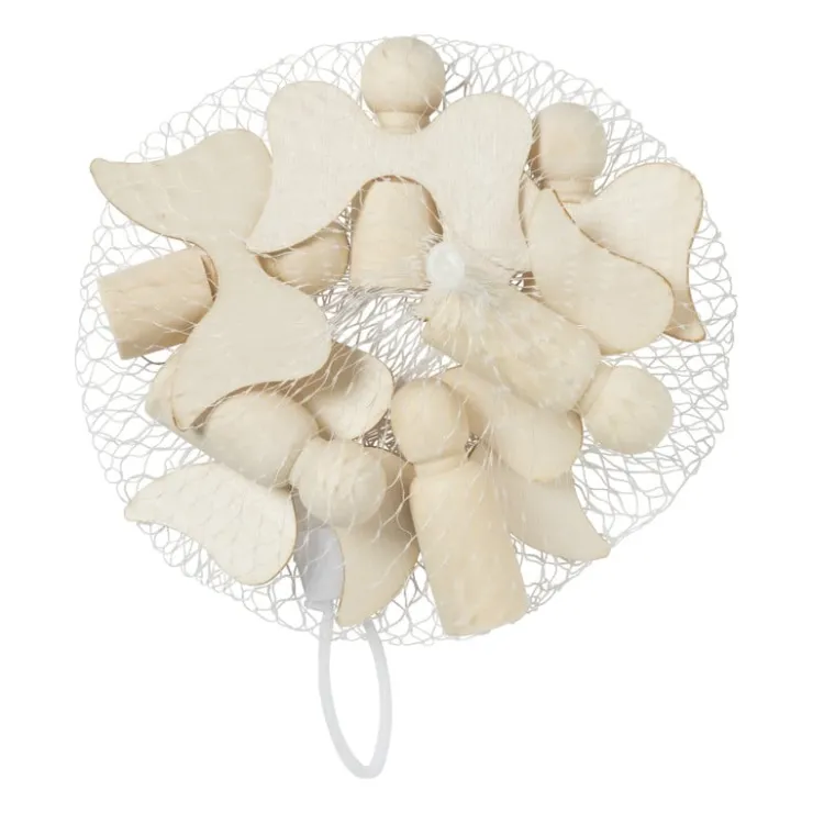 Xenos Houten engeltjes - set van 6 - naturel- Knutselspullen|Kerst Knutselen