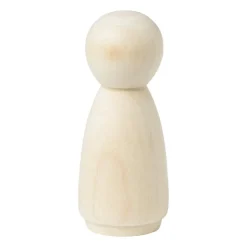 Xenos Houten kegelpoppen - set van 10 - 5.3 cm- Knutselspullen