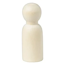 Xenos Houten kegelpoppen - set van 15 - 4.3 cm- Knutselspullen