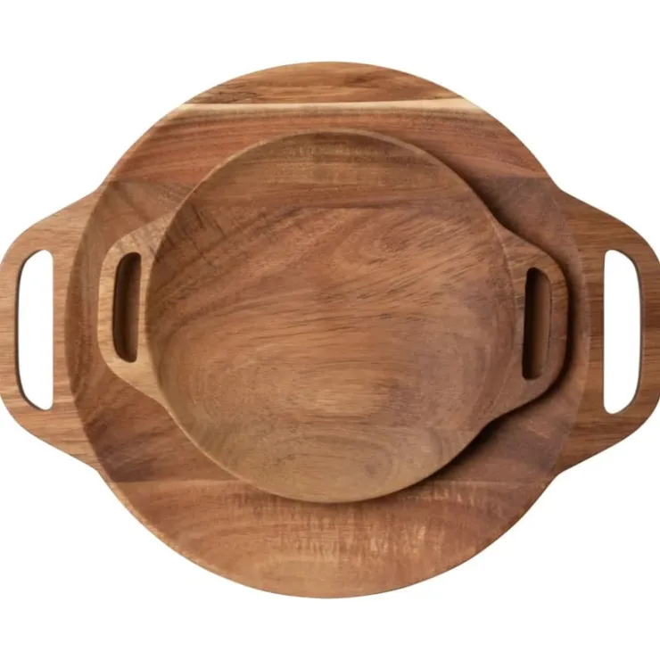 Hugo Kennis borrelplank groot - bruin - ø26 cm- Borrelplanken|Kerst Bakken