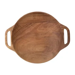 Hugo Kennis borrelplank klein - bruin - ø18 cm- Borrelplanken|Kerst Bakken