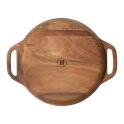 Hugo Kennis borrelplank klein - bruin - ø18 cm- Borrelplanken|Kerst Bakken