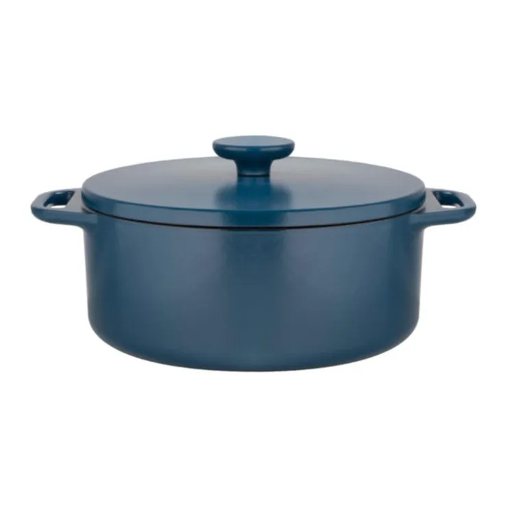 Hugo Kennis braadpan met deksel - gietijzer - blauw/zwart - ø24 cm- Pannen