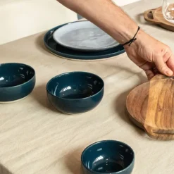 Hugo Kennis diep bord - blauw/wit - ø22 cm- Borden