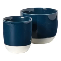 Hugo Kennis espresso mok - blauw/wit - 70 ml- Mokken