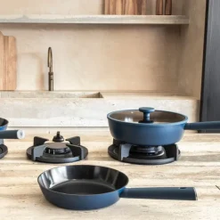 Hugo Kennis koekenpan - blauw/zwart - ø28x5.5 cm- Pannen