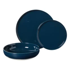 Hugo Kennis ontbijtbord - blauw/wit - ø20 cm- Borden