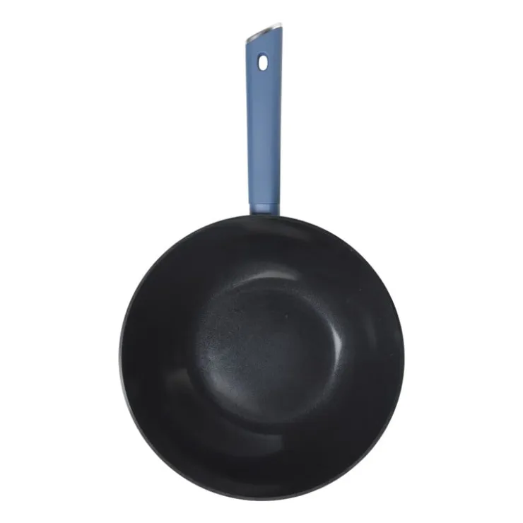 Hugo Kennis wokpan - blauw/zwart - ø28x8 cm- Pannen