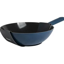 Hugo Kennis wokpan - blauw/zwart - ø28x8 cm- Pannen