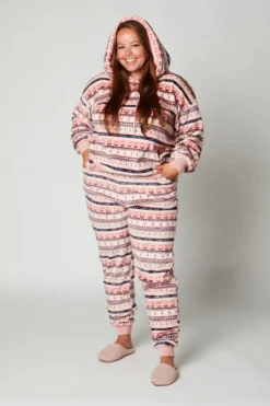 Xenos Huispak kerst - roze - maat L/XL- Winterartikelen