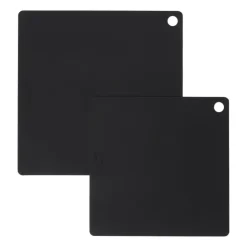 Xenos Inductiebeschermer siliconen - zwart - set van 2- Keukengerei