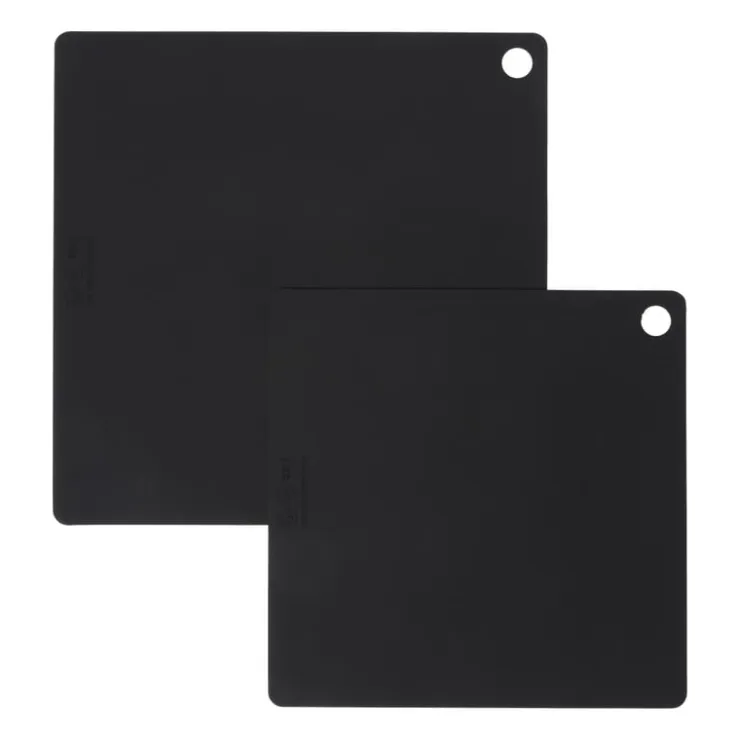 Xenos Inductiebeschermer siliconen - zwart - set van 2- Keukengerei