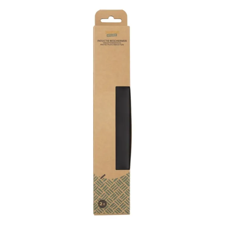 Xenos Inductiebeschermer siliconen - zwart - set van 2- Keukengerei